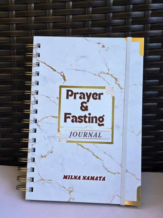 White Marble Fasting And Prayer Journal